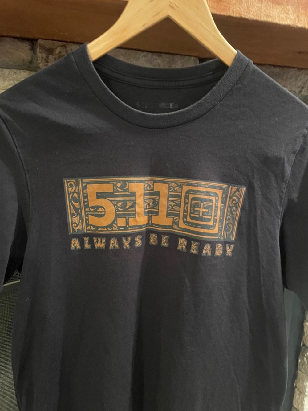 5.11 Tactical Men’s Black Tee with Amber Logo